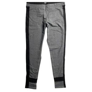 Marc New York Womens Medium Gray Black Stripes Performance Leggings NWT MSRP $48